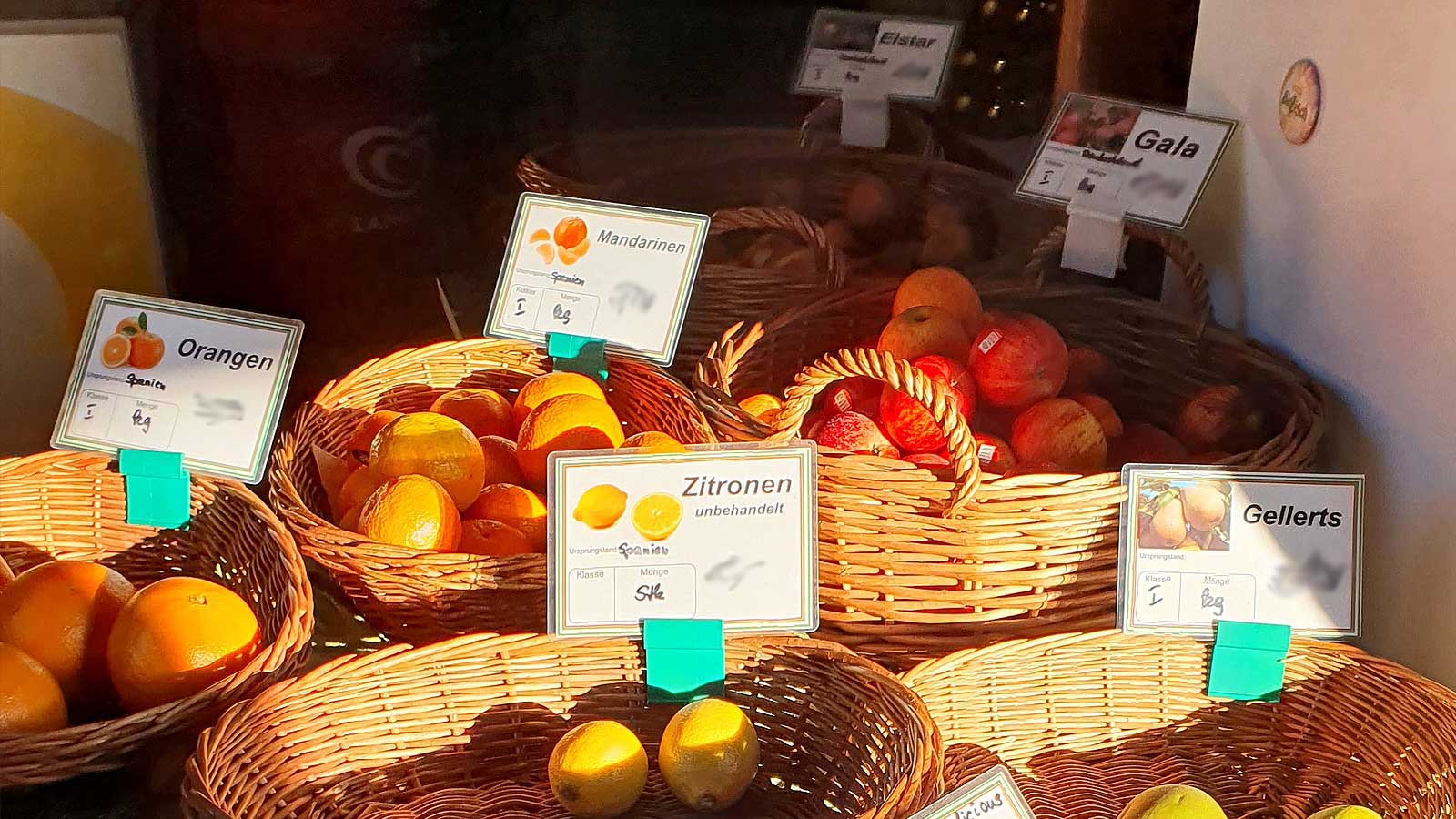 Abhängig von der Saison gibt es immer frisches Obst